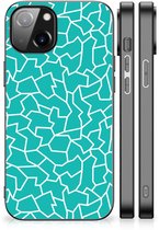 Apple iPhone 13 | iPhone 14 Leuk Telefoonhoesje Cracks Blue