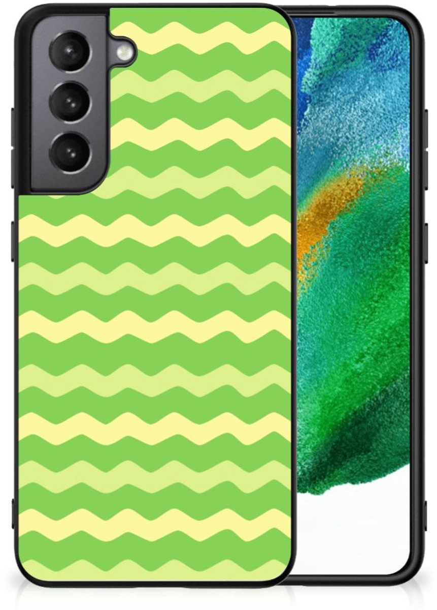 Samsung Galaxy S21FE Back Case Waves Green
