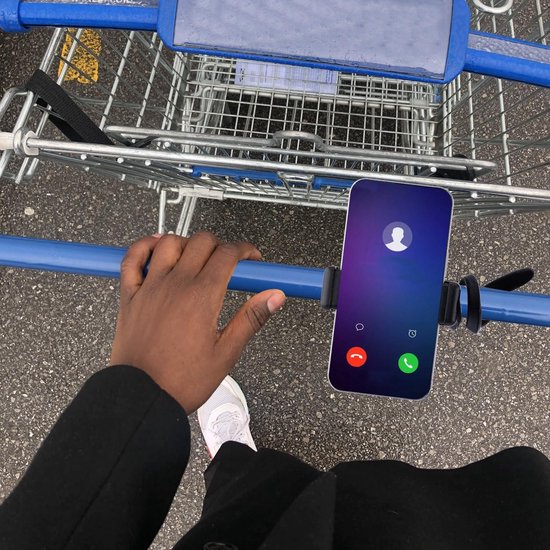 Buggy Telefoonhouder - Flexibele Mobiele Telefoonhouder voor Buggy met Antislip Handgreep - Handig voor Buggy en Loopband van Merkloos — afbeelding 3