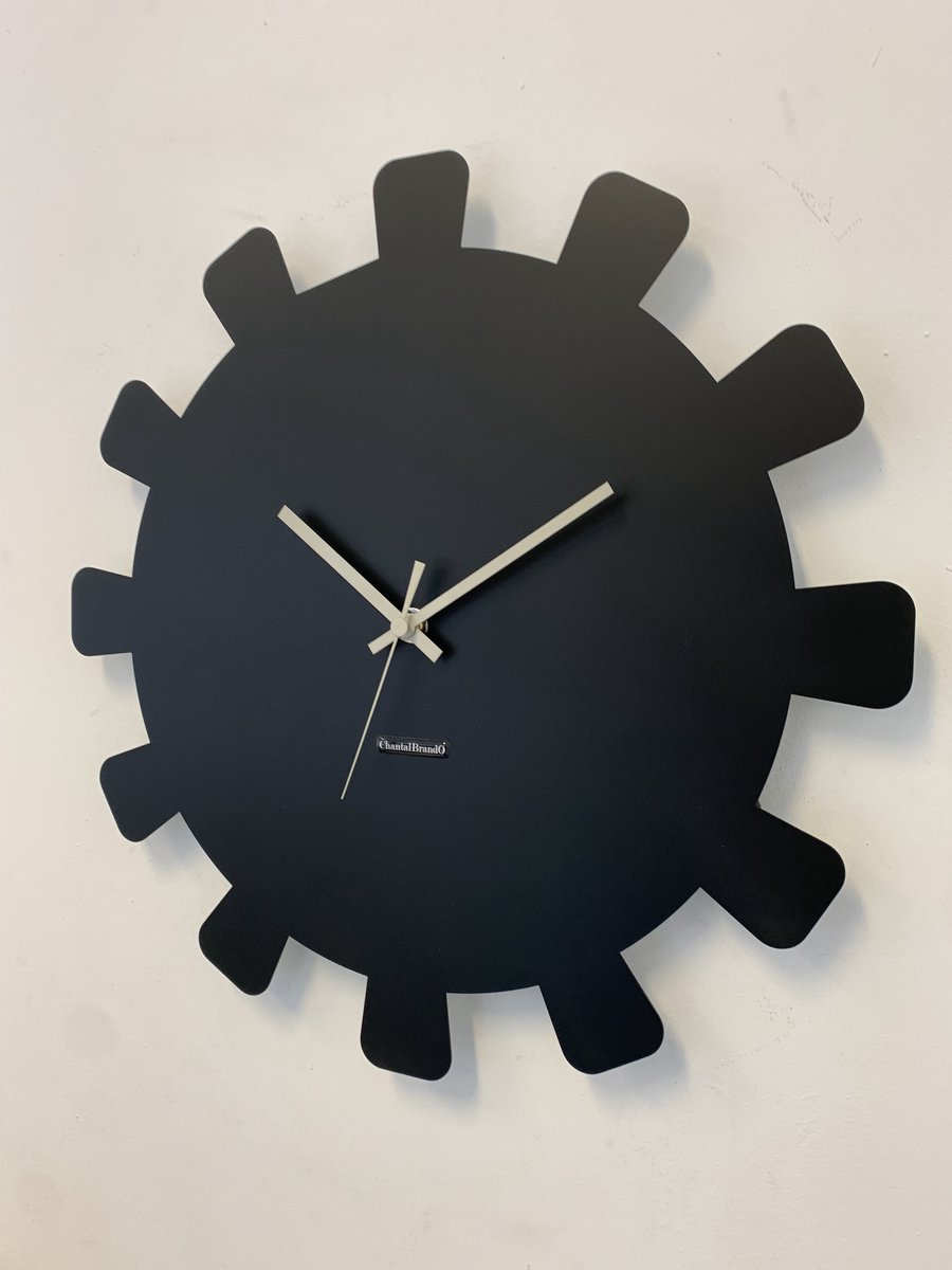 MOSA CLOCK Wandklok BLACK SUN XL Modern Industrieel Design