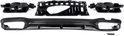 Achterdiffuser van carbon look met vier zwarte uitlaatuiteinden en montageframe.