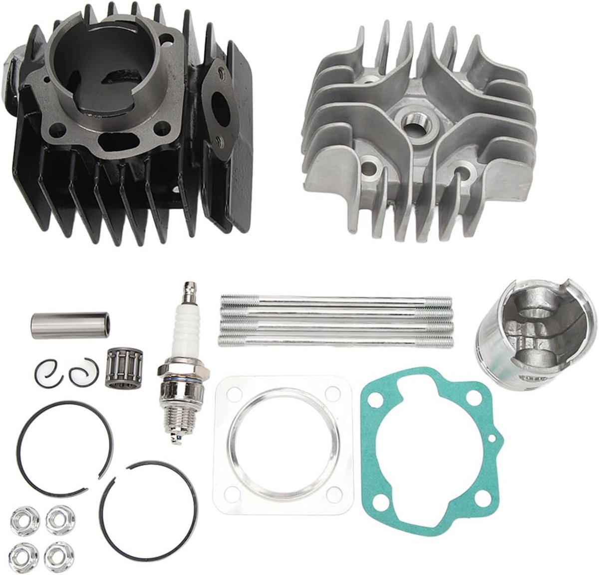 Ronte - Cilinder Top End Reparatie Kit 41 mm - Zuiger Cilinder Ring Pakking Kit - Vervanging voor LT JR 50 - Upgrade Kit - Motoronderdelen - Onderhoud - Kwaliteit