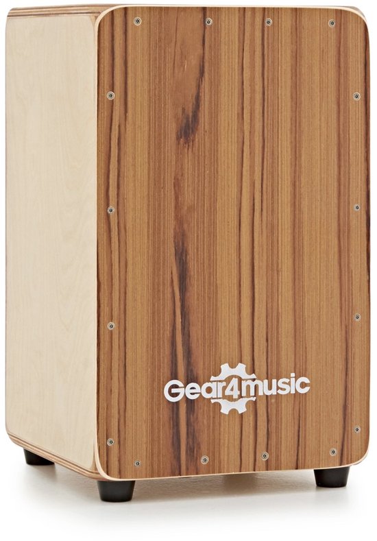 Compacte cajon met draagtas van Gear4music – teak