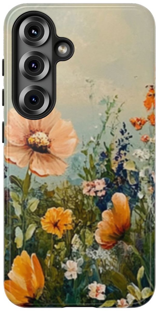 Schildering van Wildbloemenveld – Telefoonhoesje Geschikt voor Samsung Galaxy S25