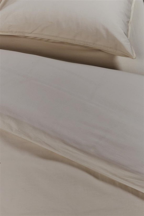 Ambiante Cotton Uni dekbedovertrek - Effen - Eenpersoons - 140x200/220 - Taupe van Ambiante — afbeelding 5