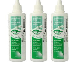 Eye Fresh - Alles-in-één - 3 x 200 ml - Lenzenvloeistof voor harde contactlenzen - Voordeelverpakking