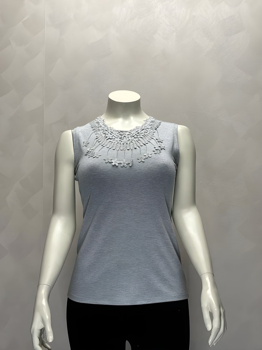 Mouwloze Dames Top - Grey