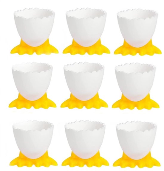 Van Well Set van 6 eierdopjes look 4,8 cm