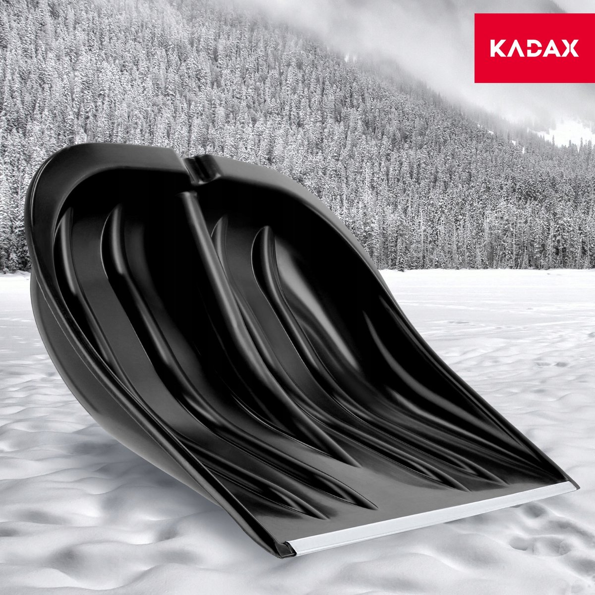 Kadax Sneeuwspade, 49 Cm Breed, Sneeuwschep Zonder S Sneeuwschuiver Sneeuwruimer Kunststof Sneeuwschop Sneeuwschuip 1 Zilver Met Metalen Rand 764184837