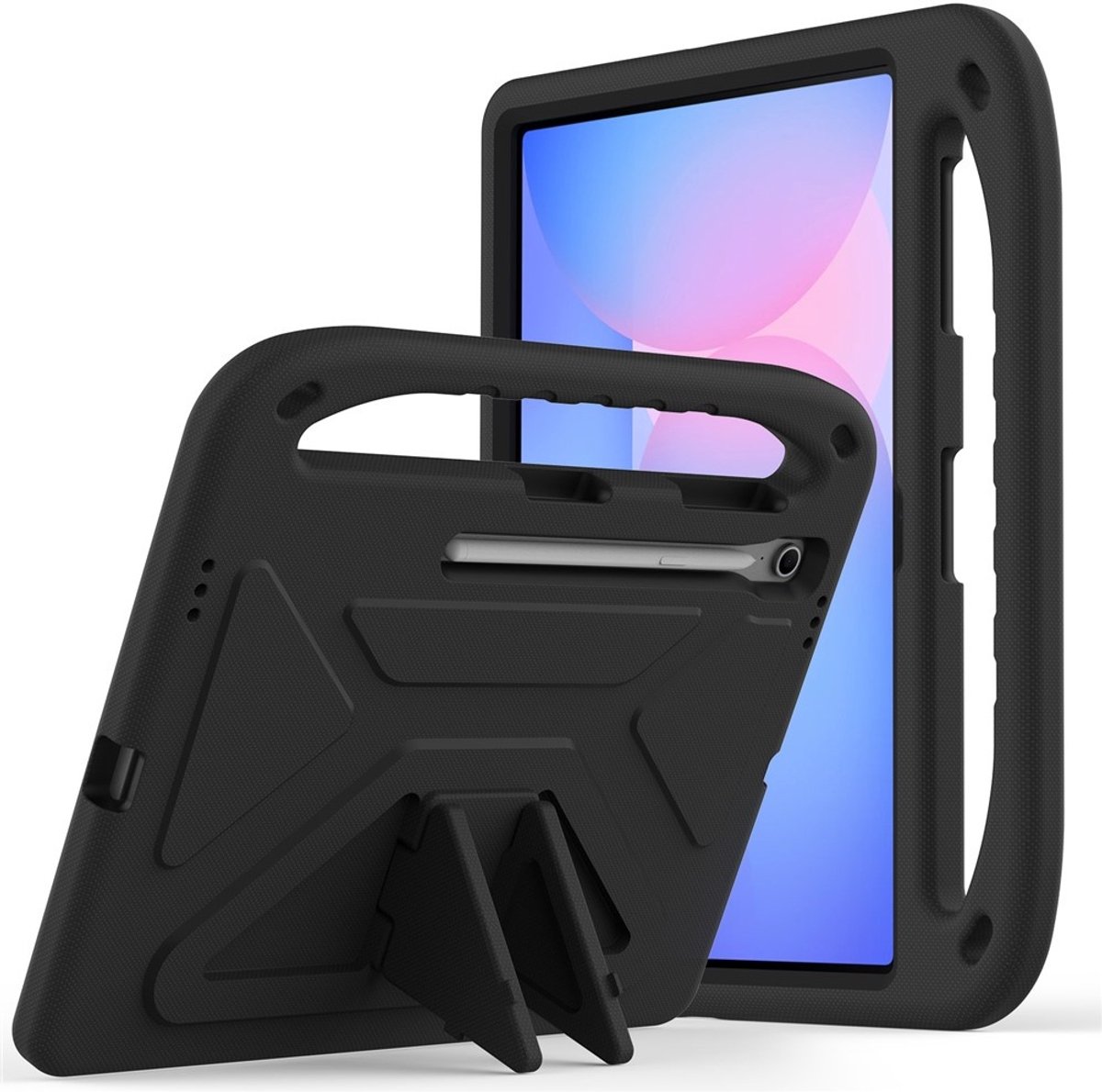 Coverup Tablethoes geschikt voor Samsung Galaxy Tab S10 FE Plus Hoesje - ShockProof Kids Case - Zwart