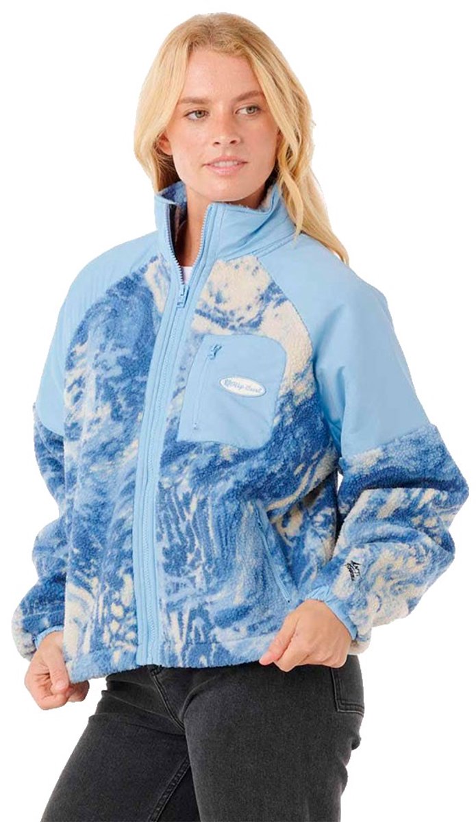 Rip Curl Oceanic Anti-series Zt Polar Fleece Met Volledige Rits Vrouw Blauw
