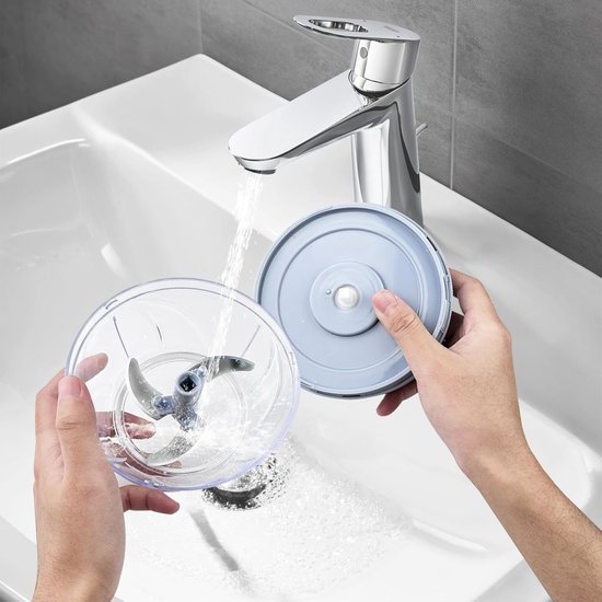 Dussdote Keukenhakker - Handmixer - Mini - Met trekkoord - Gemakkelijk schoon te maken - Blauw van Merkloos — afbeelding 2