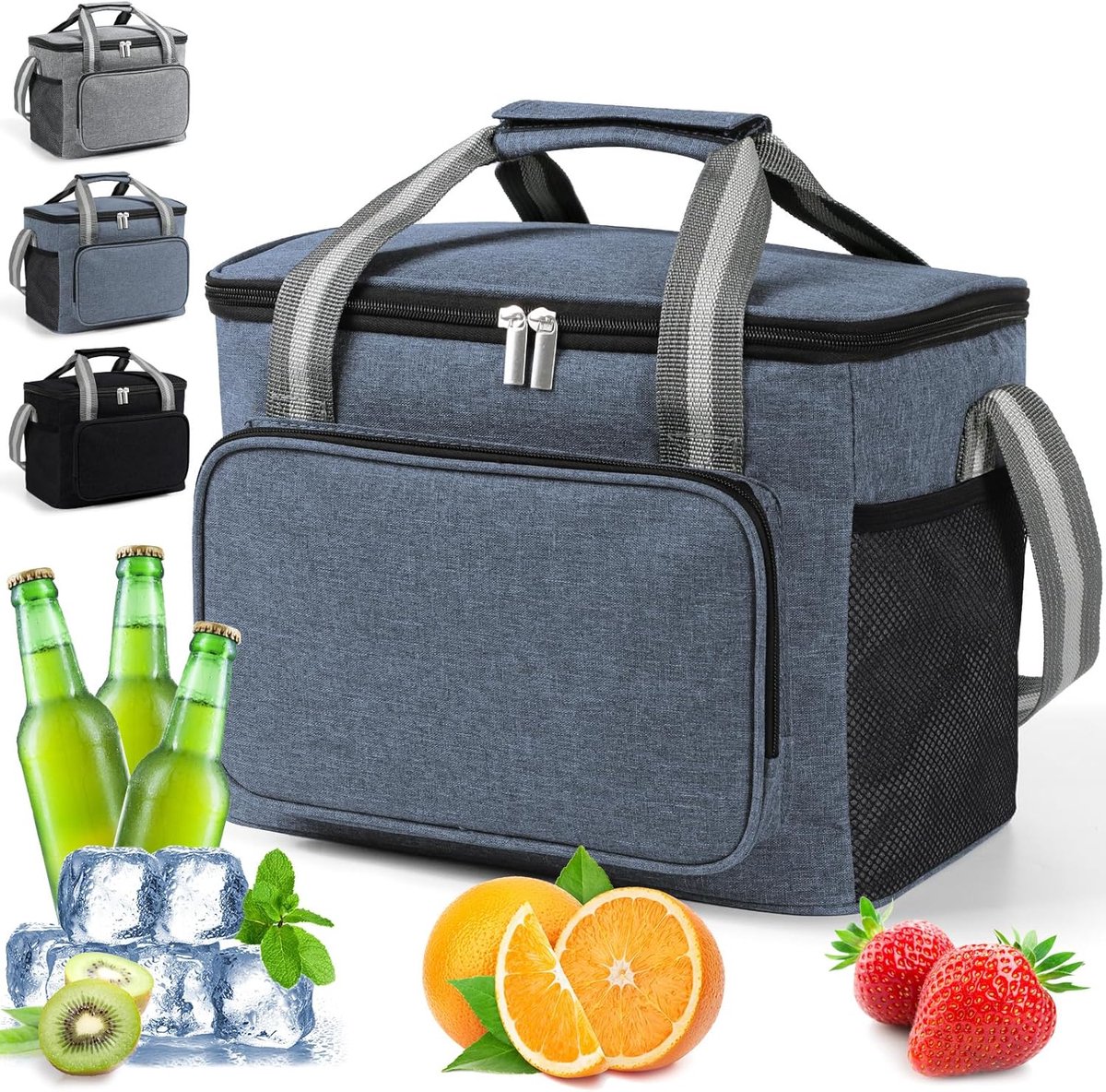 Lexium Koelbox - Draagbare koelbox voor camping en strand - Koelbox zonder stroom - Ideaal voor picknick, auto of boot - Houdt eten en drinken koel - Lichtgewicht en stevig - Met handvat en deksel - Perfect voor outdoor activiteiten, roadtrips en fes