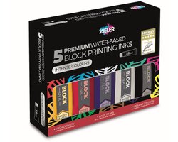 Zieler Water-Based Block Printing Ink Set 5X 38Ml