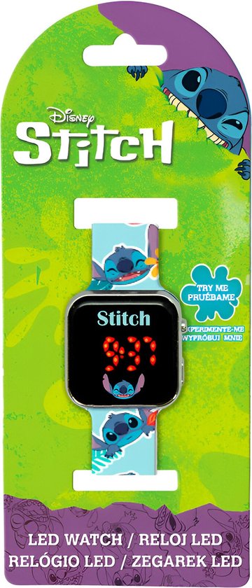 Disney Stitch Led Pols Horloge - Uurwerk voor Meisjes en Jongens Blauw