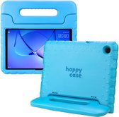 HappyCase Kinder Tablethoes Geschikt voor Huawei MediaPad T3 (10) | Kindvriendelijke Hoes | Beschemhoes | Kinderhoes | met Handvat en Standaard | Blauw