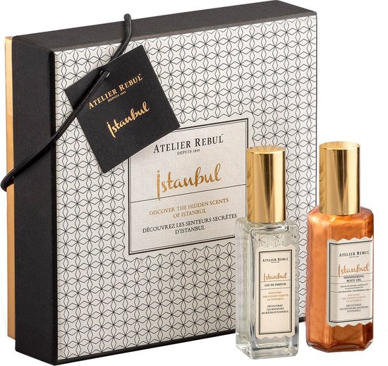 Atelier Rebul Istanbul - Shimmer On The Go Geschenkset - Istanbul Parfum (12ml) + Shimmering Body Oil (25ml) - Luxe Cadeauset