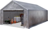 Tente de stockage Abri 5x10 m avec bâche PE 350 N imperméable gris