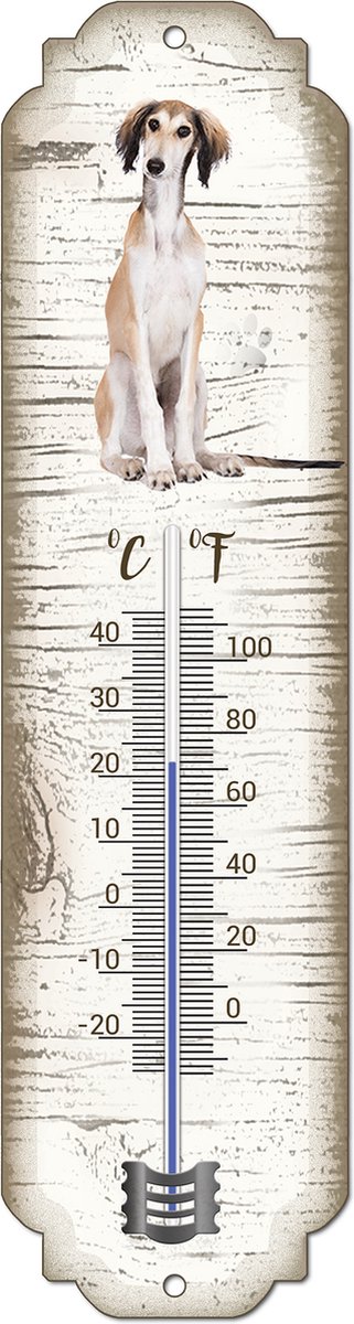 Thermometer: Saluki | Hondenras | Temperatuur binnen en buiten | -25 tot +45C