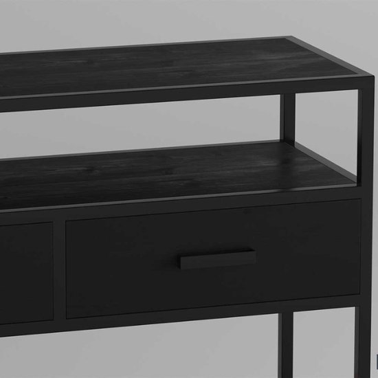Madeira Console: zwart Exotisch hout, metalen structuur | bol