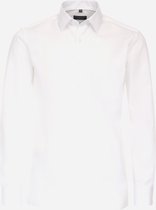 Redmond comfort fit overhemd - popeline - wit - Strijkvriendelijk - Boordmaat: 43/44