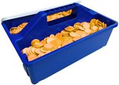 CombiCraft consumptiemunten oranje in stapelbare opbergkisten - 6.000 munten en 3 kisten