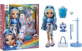 Rainbow High Skyler-pop met slijm en huisdier - Blauw - Glitterpop 28 cm met sprankelend slijm, magisch huisdier en accessoires - 4-12 jaar