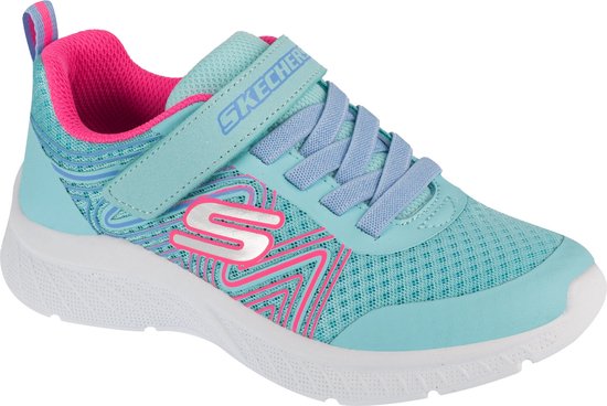 Skechers Microspec Plus - Swirl Sweet 303535L-AQPK, voor meisje, Blauw, Sneakers,Sportschoenen, maat: 32