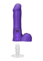 Doc Johnson Slim Dong w/ Balls & Vac-U-Lock Cup - Purple purple