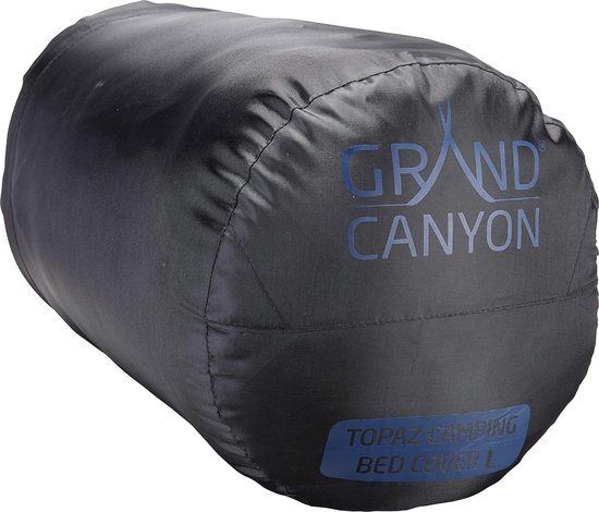 Campingbed-oplegger - zachte en goed isolerende veldbed-topper met polyestervulling, tas voor kussens, aan beide zijden bruikbaar (blauw of grijs) van Ohuhu — afbeelding 2