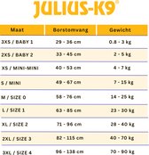 Julius K9 IDC Powertuig/Harnas - Maat 3/82-118cm - XXL - BELGISCHE VLAG KLEUR