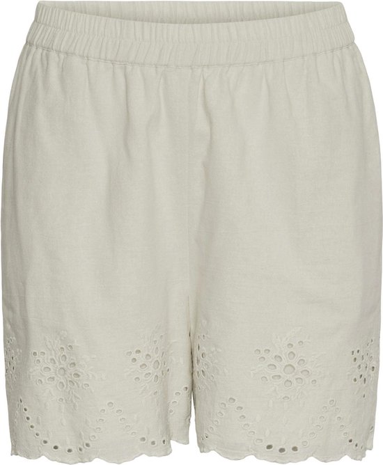 Pieces Broek Pcalmina Mw Embroidery Shorts Bc 17149520 Birch Dames Maat - S