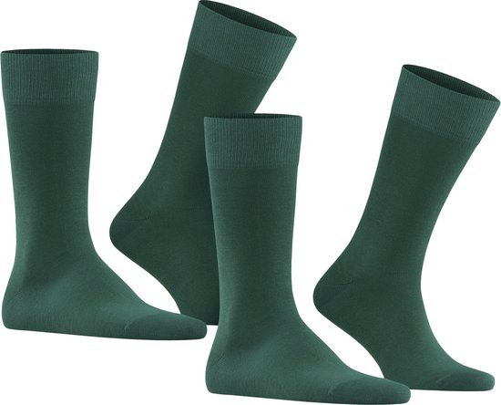 FALKE Happy herensokken (2-pack) - groen (hunter green) - Maat: 39-42