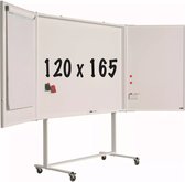 Mobiel whiteboard PRO Ramirez - Vijfzijdig - Emaille staal - Weekplanner - Maandplanner - Jaarplanner - Magnetisch - Wit - 120x165cm