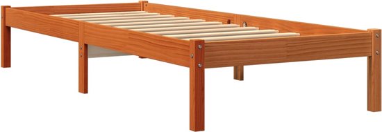 vidaXL-Bedframe-massief-grenenhout-wasbruin-100x200-cm