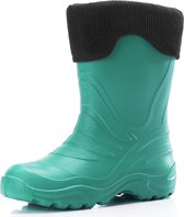 Ladeheid LA-LMG-861-Termix Dames Regenlaarzen - Rubber - Gevoerd - EVA - Waterdicht – Turquoise/Zwart – 32/33