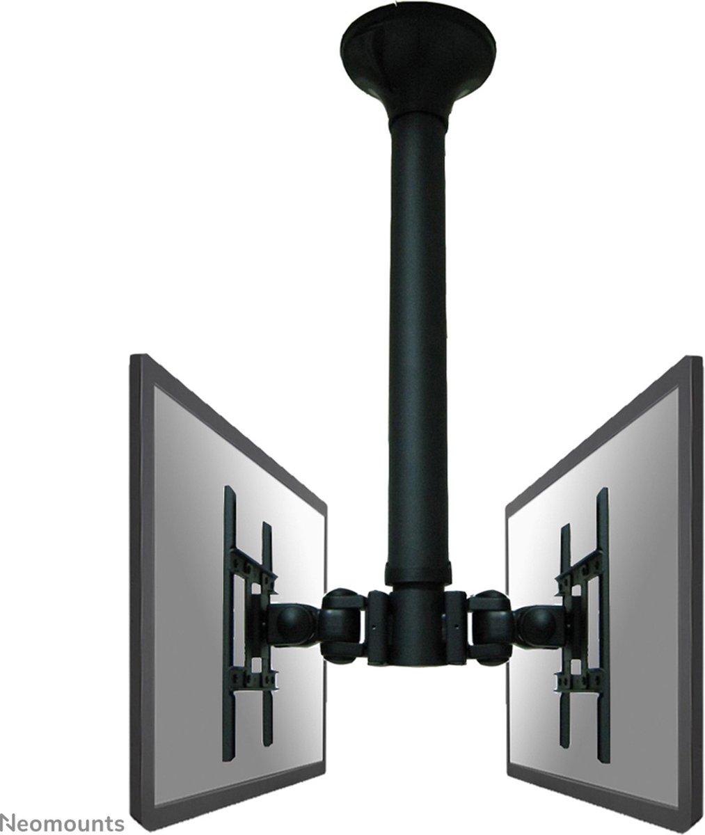 Newstar FPMA-C200D - volledig draai- en kantelbare plafondsteun voor 2 displays van 10 t/m 40 inch – zwart