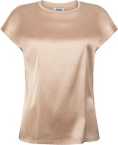 Zoso T-shirt Denise Satin Look T Shirt 242 1020 Apricot Dames Maat - XS
