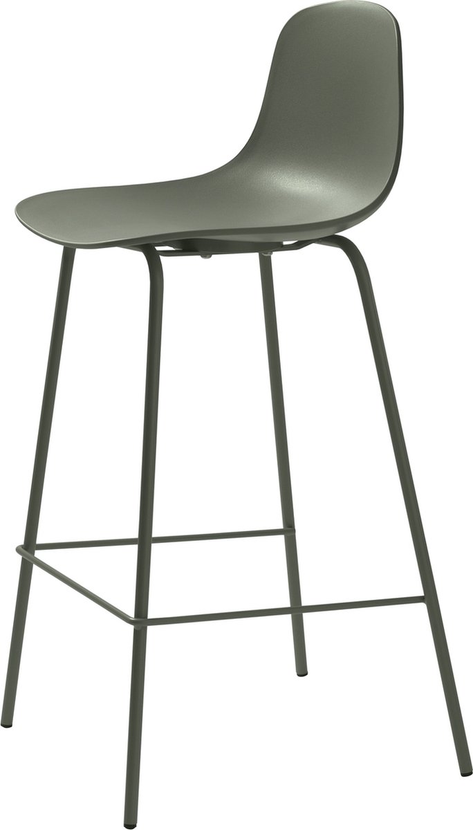 Giga Living Barstoel Olijfgroen - Kunststof - Zithoogte 67cm - Giga Living