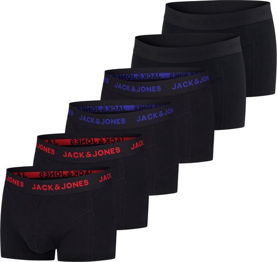 Jack & Jones Heren Boxershorts Basic Trunks 6 Pack Veelkleurig M