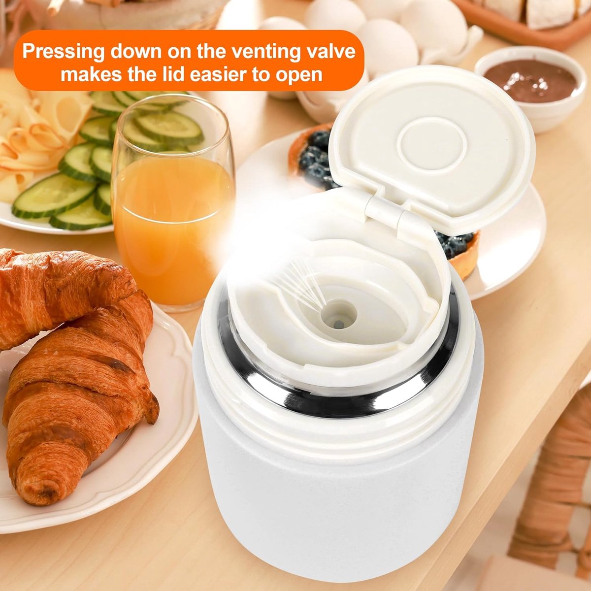 ByShane - Thermos voedselfles voor warm voedsel 600 ml - geïsoleerde