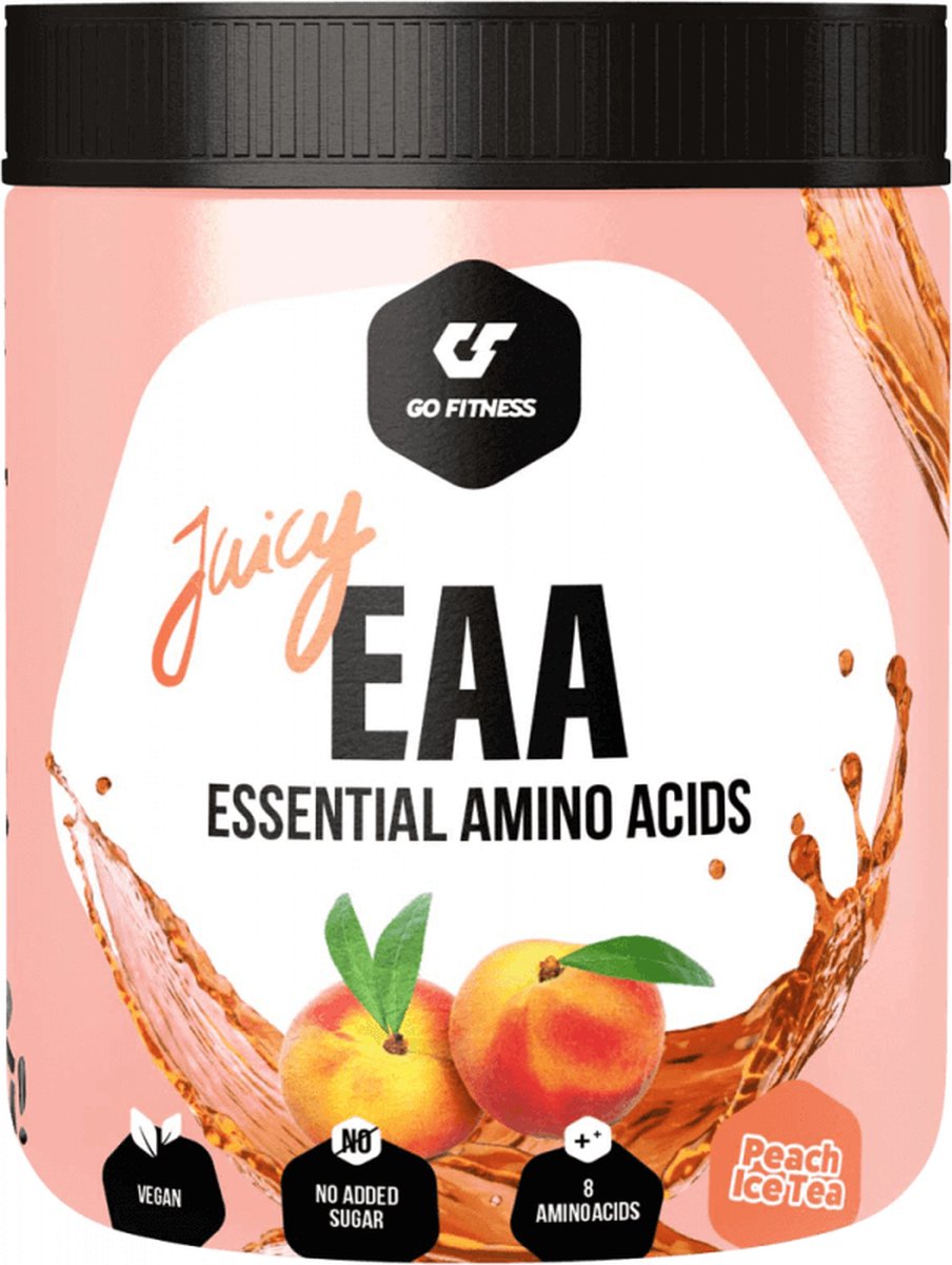 Goedkoopste Go Fitness Juicy EAA (450g) Peach Ice Tea - Aminozuren - EAA