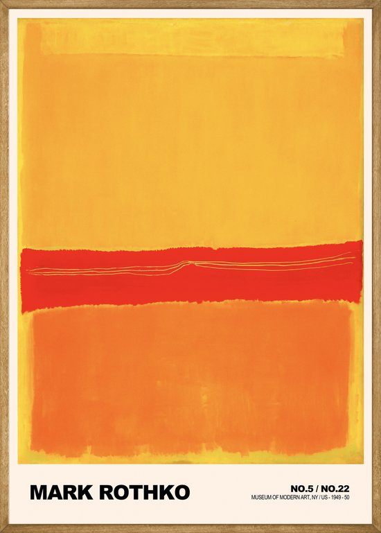 Mark Rothko No.5/No.22 Poster - 40x50 cm | bol