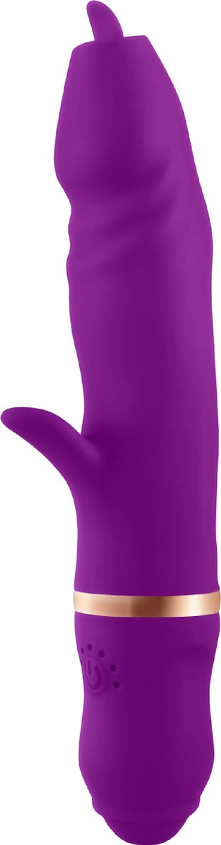 Goedkoopste Cupitoys® Tarzan vibrator met tong - 22,7cm - Paars - 7 standen - Vibrators voor vrouwen en mannen - Sex toys voor vrouwen en mannen
