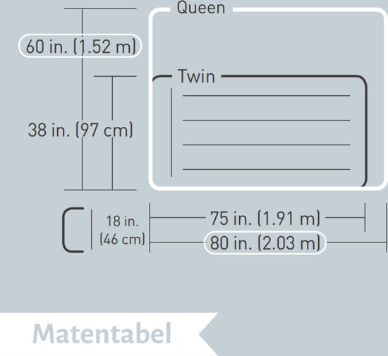 Bestway luchtbed - 2-Persoons - 152 x 203 x 46 cm - Grijs/Blauw - Inclusief pomp - Hoeslaken en Reparatieset van Bestway — afbeelding 5