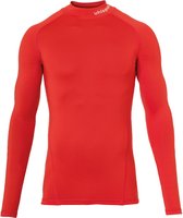 Uhlsport Distinction Pro Baselayer Shirt Opstaande Kraag Heren - Rood | Maat: L