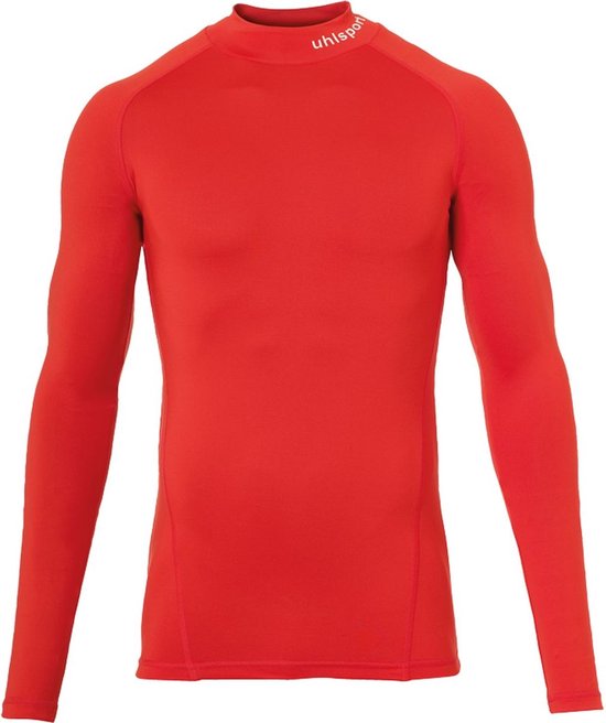 Uhlsport Distinction Pro Baselayer Shirt Opstaande Kraag Heren - Rood | Maat: L