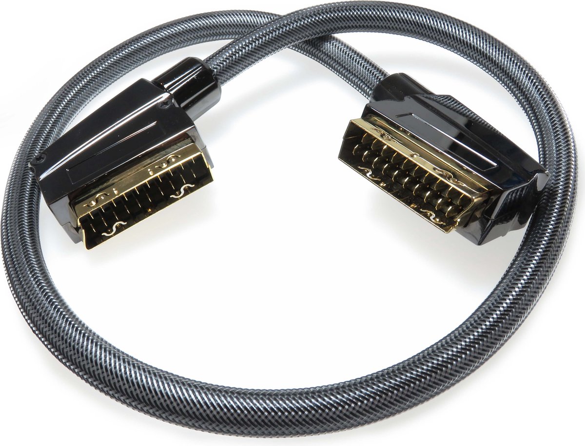 König premium SCART-kabel - 75 cm - High-End scartkabel met vergulde connectoren - Kö:nig