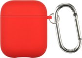 Case geschikt voor Airpods 1 / 2 beschermhoes - Hoesje geschikt voor Airpods 1 / 2 siliconen case - Optimale bescherming - Rood