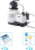 Bol.com Intex 26646GS Zandfilterpomp - SX2100 - 6000 liter per uur inclusief Comfortpool Glasparels - Voor Filterpomp - 20kg (1 stuks) & WAYS Testrips (1 stuks) aanbieding Bol.com Intex 26646GS Zandfilterpomp - SX2100 - 6000 liter per uur inclusief Comfortpool Glasparels - Voor Filterpomp - 20kg (1 ... aanbieding